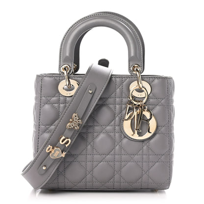 Christian Dior Lambskin Cannage Small My ABCDior Lady Dior Grey 1 of 11