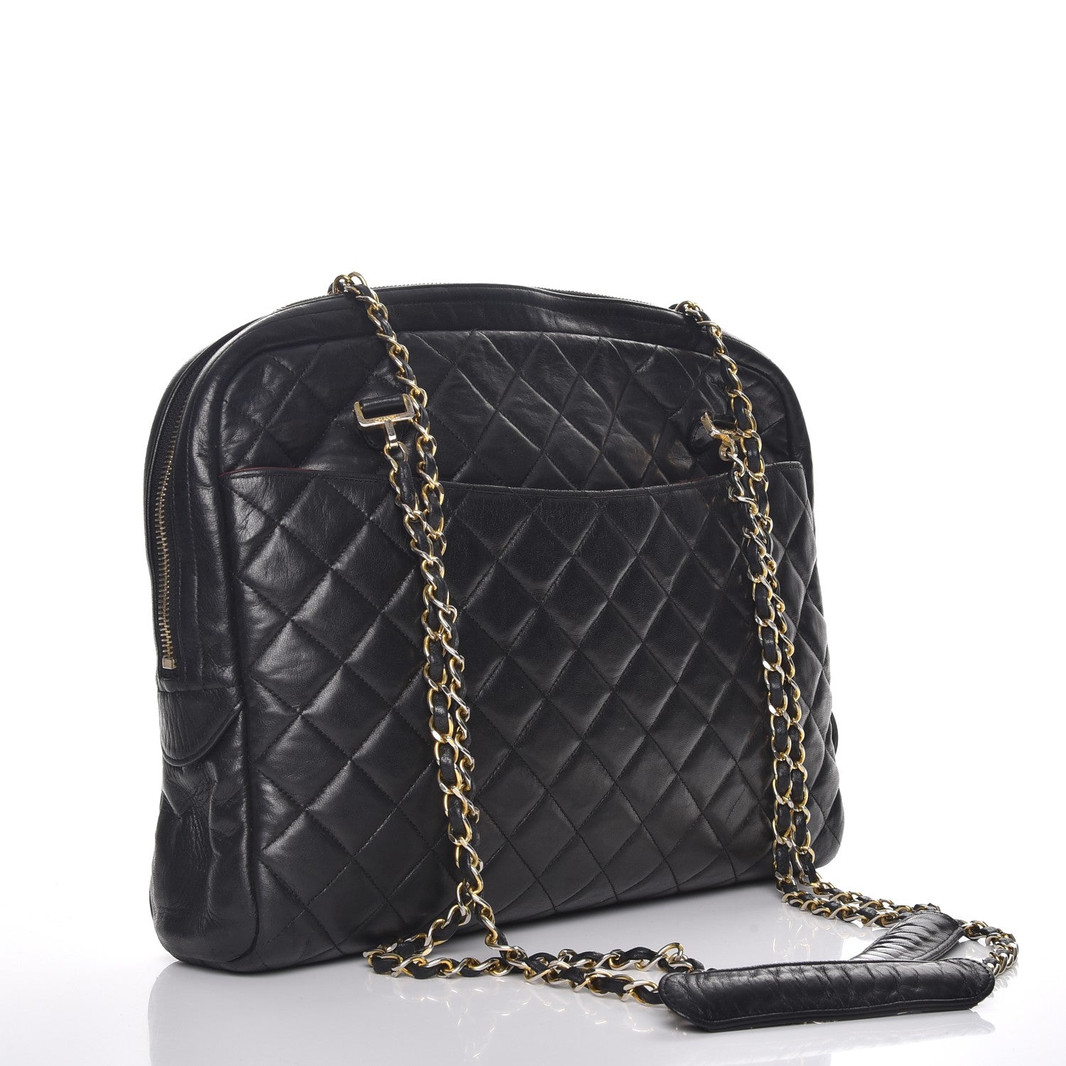 Chanel Lambskin Quilted Shoulder Bag Black 3 of 13