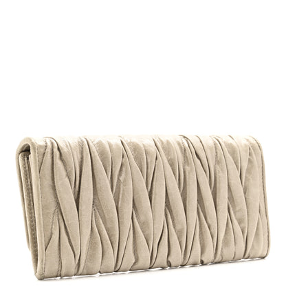 Miu Miu Nappa Lux Matelasse Flap Wallet Pomice 3 of 9
