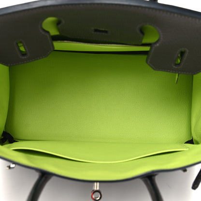 Hermes Togo Horseshoe Birkin 30 Graphite Kiwi 5 of 12