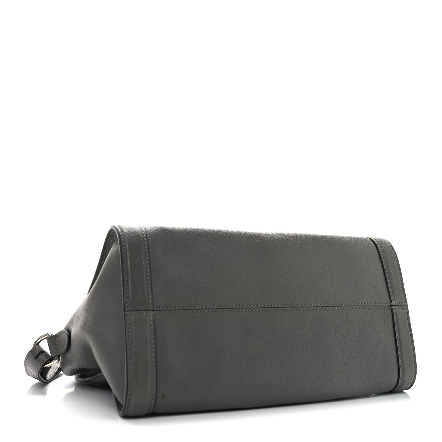Alexander McQueen Pebbled Calfskin Small Skull Padlock Zip Around Tote Dark Grey 4 of 10