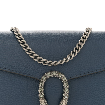 Gucci Dollar Calfskin Crystal Mini Dionysus Chain Wallet Blue Agata Black Diamond 8 of 12