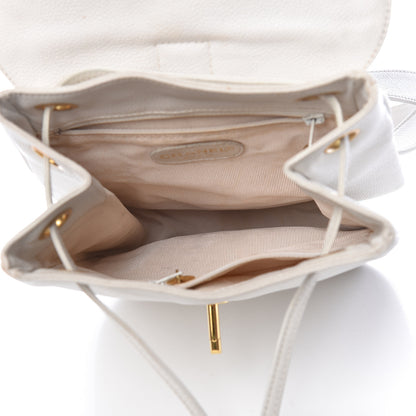 Chanel Caviar CC Backpack White 5 of 24