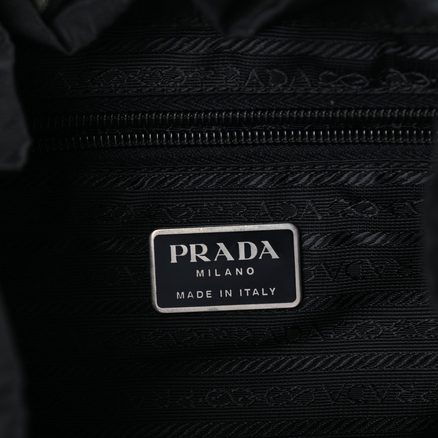 Nylon Vela Medium Cinch Backpack Black