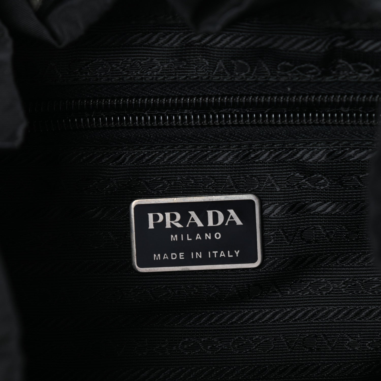 Prada Nylon Vela Medium Cinch Backpack Black 6 of 9