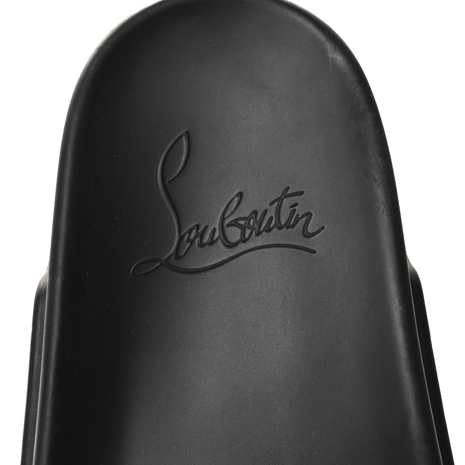 Christian Louboutin Calfskin Studded Mens Pool Fun Platform Flat Slide Sandals 43 Black 8 of 8