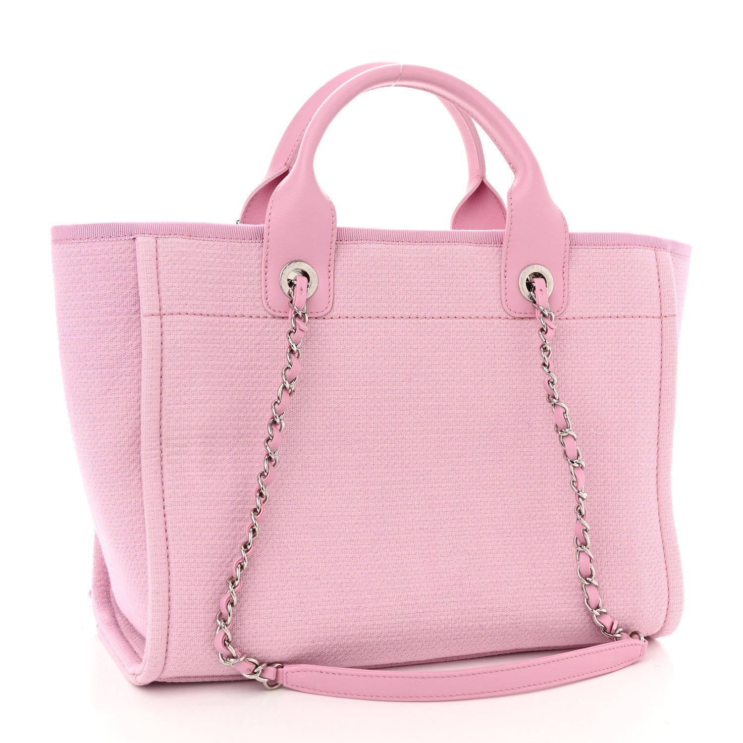 Chanel Mixed Fibers Small Deauville Tote Pink 4 of 11