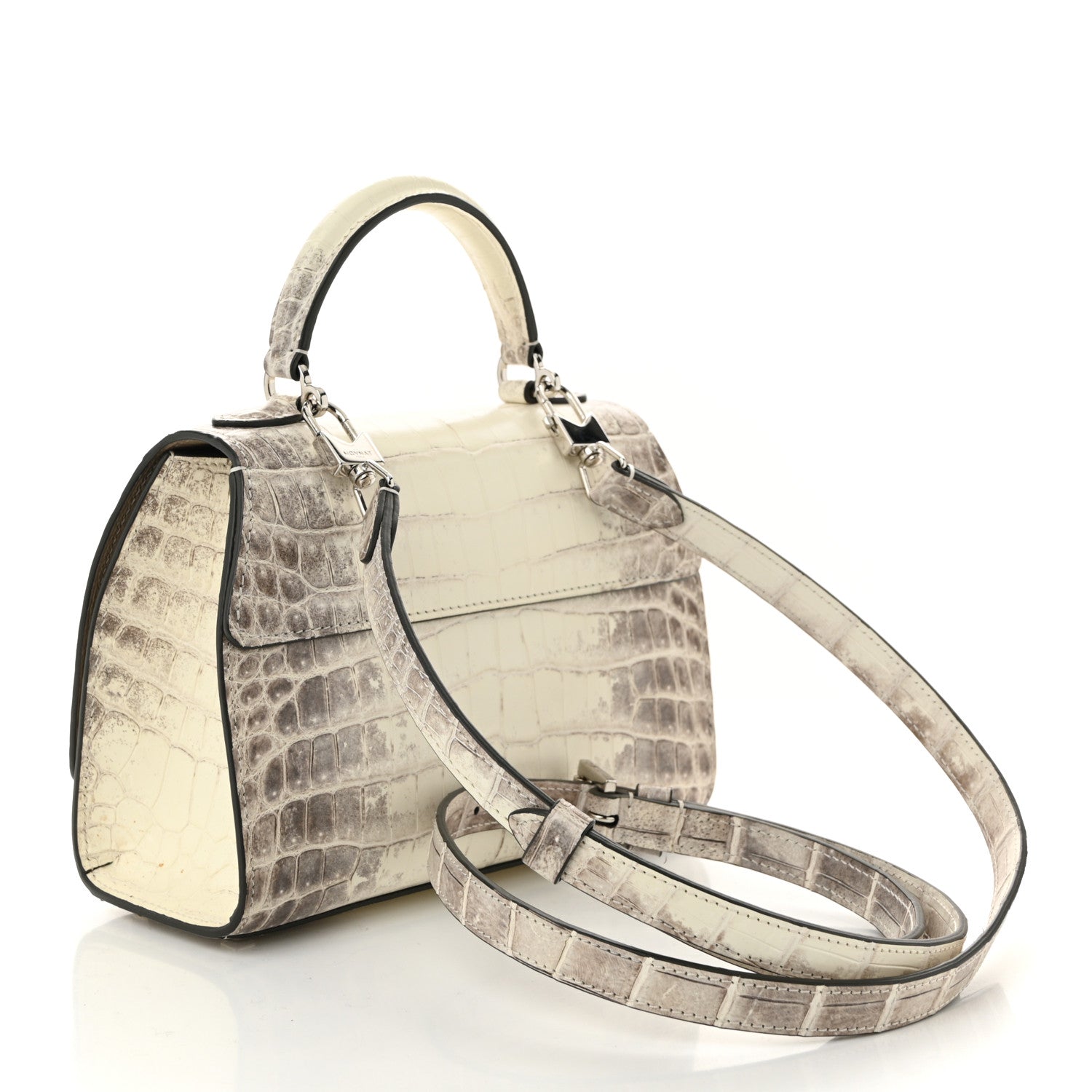 Moynat Niloticus Crocodile Himalaya Rejane BB White 3 of 10