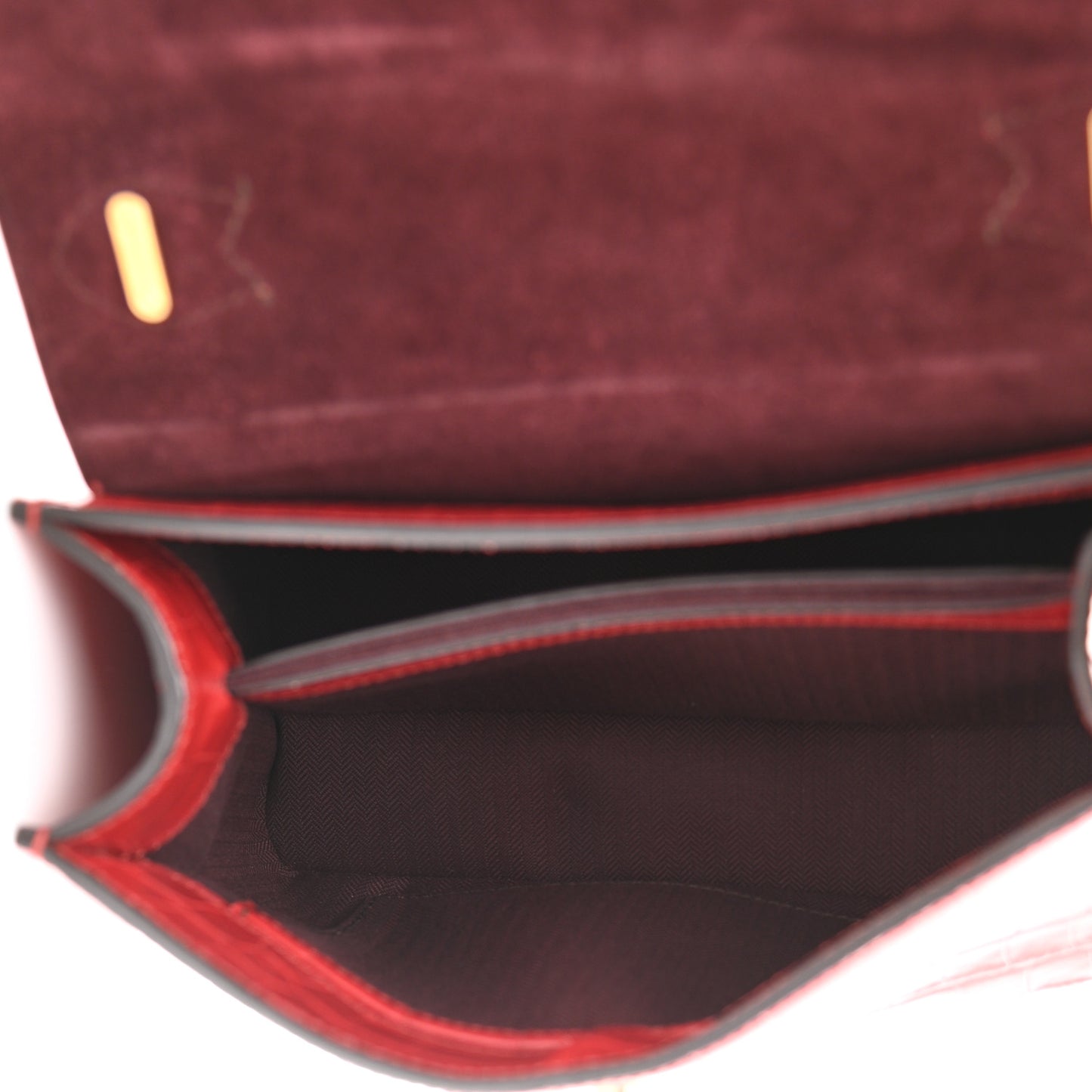 Shiny Croc Calfskin Embossed Small Seaton