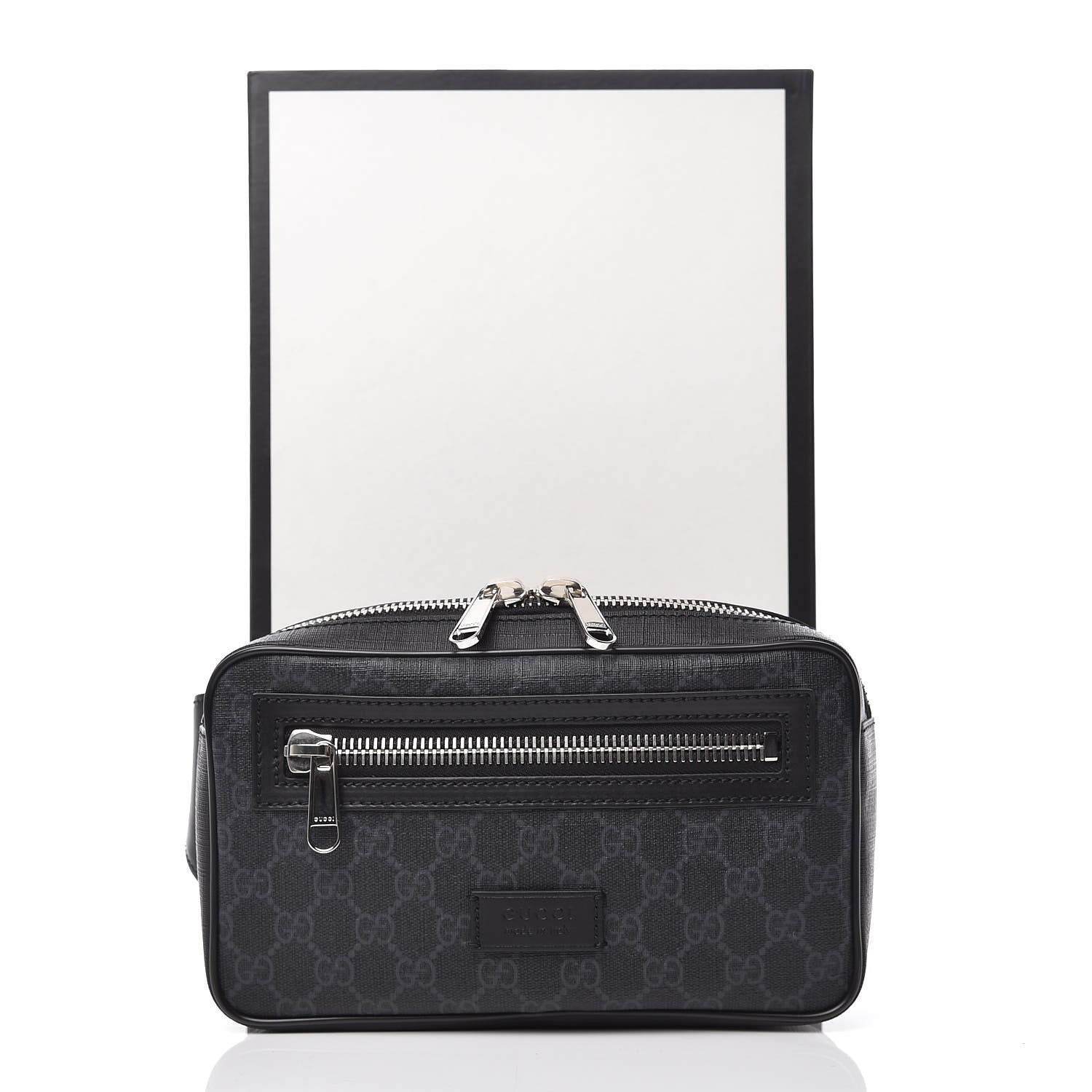 Gucci Soft GG Supreme Monogram Web Belt Bag Black Grey 8 of 8