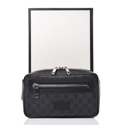 Gucci Soft GG Supreme Monogram Web Belt Bag Black Grey 8 of 8
