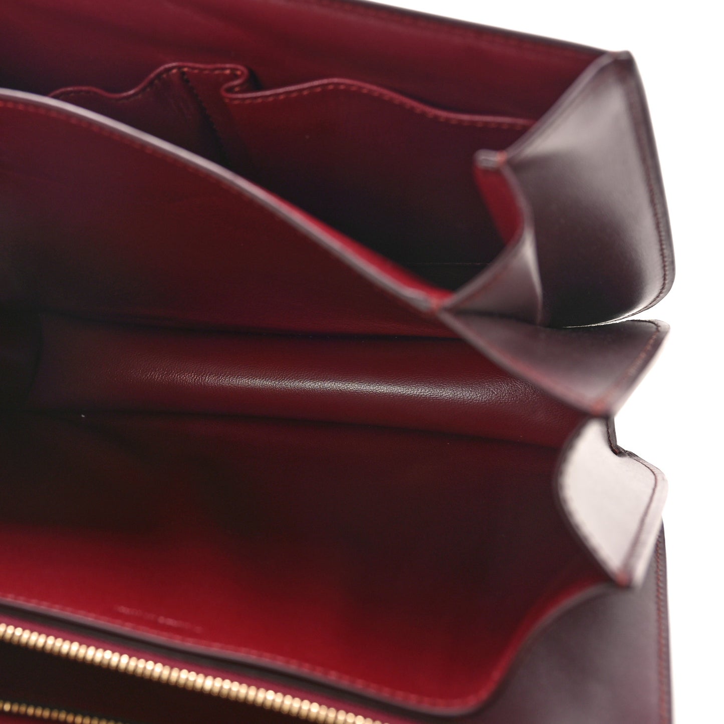 Smooth Calfskin Medium Classic Box Flap Bag Burgundy