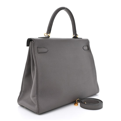 Hermes Togo Kelly Retourne 35 Etain 2 of 17