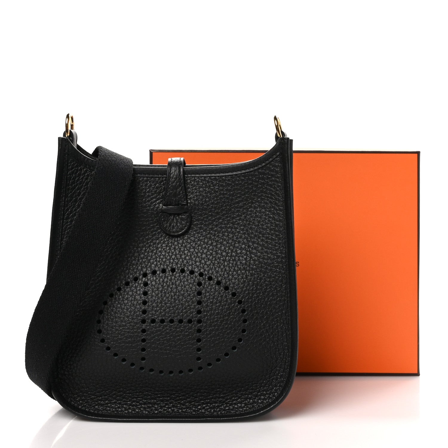 Hermes Taurillon Clemence Evelyne TPM Black 11 of 11
