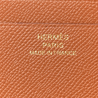 Hermes Madame Calfskin Medor Card Holder Gold 6 of 6