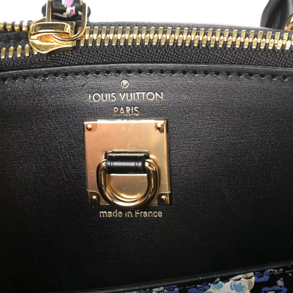 Louis Vuitton Calfskin Floral Print Mini City Steamer Black 7 of 9