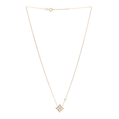 Louis Vuitton 18K Pink Gold Diamond Mother of Pearl Color Blossom BB Star Pendant Necklace 3 of 6