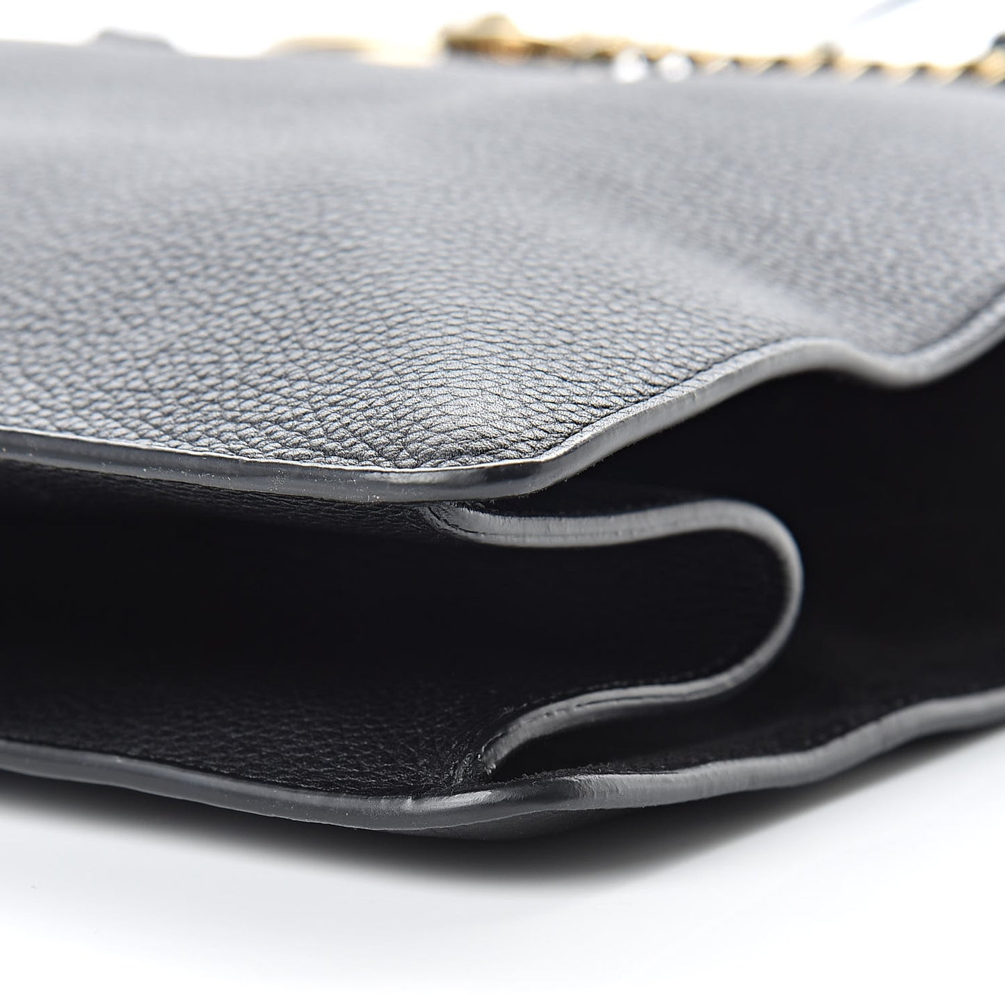 Grained Calfskin Suede Medium Faye Tote Black