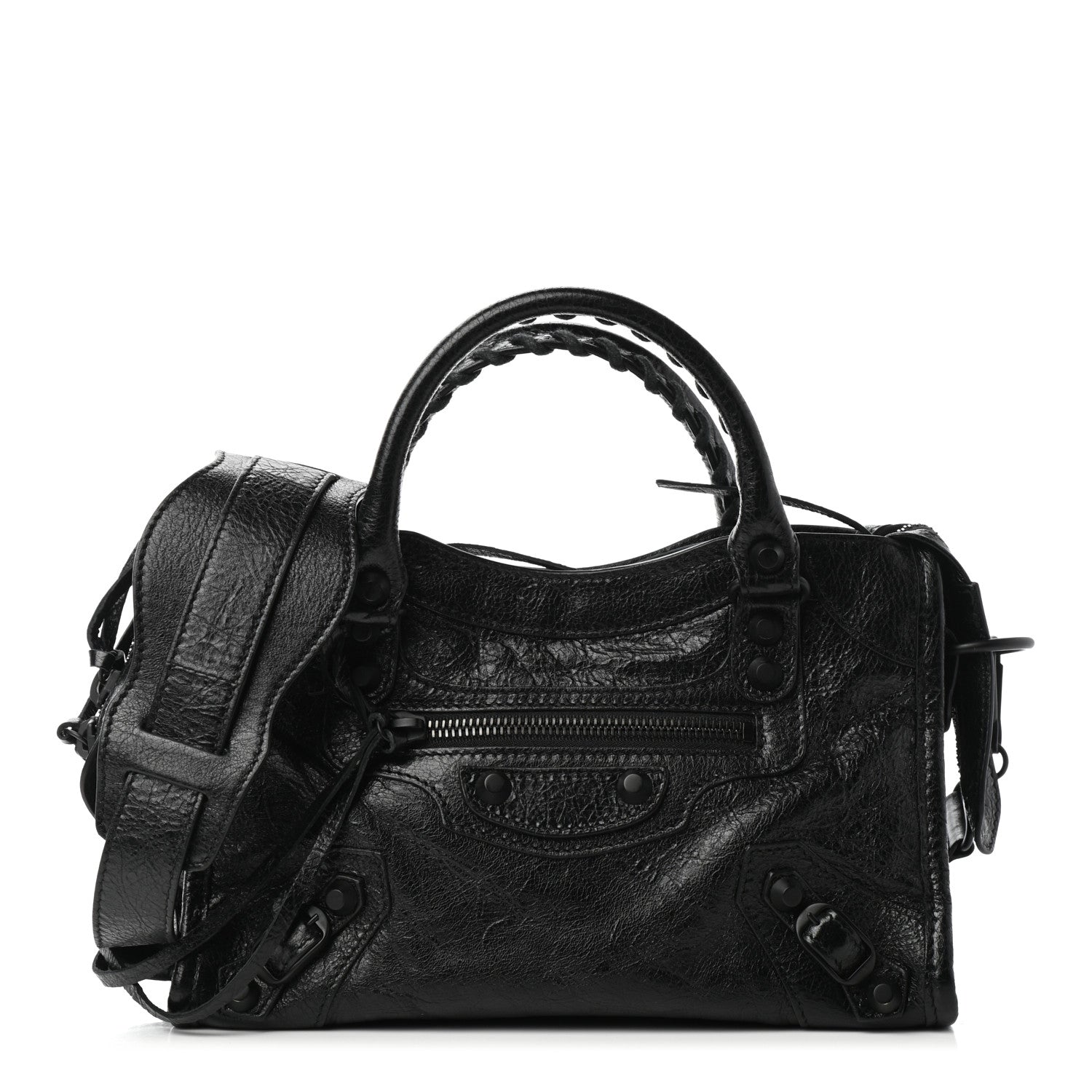 Balenciaga Agneau Arena Classic Black Hardware Mini City Black 1 of 8