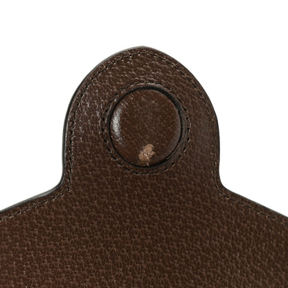 Gucci Monogram Jumbo GG Textured Dollar Calfskin Mini Horsebit 1955 Crossbody Bag Camel Ebony New Acero 11 of 11