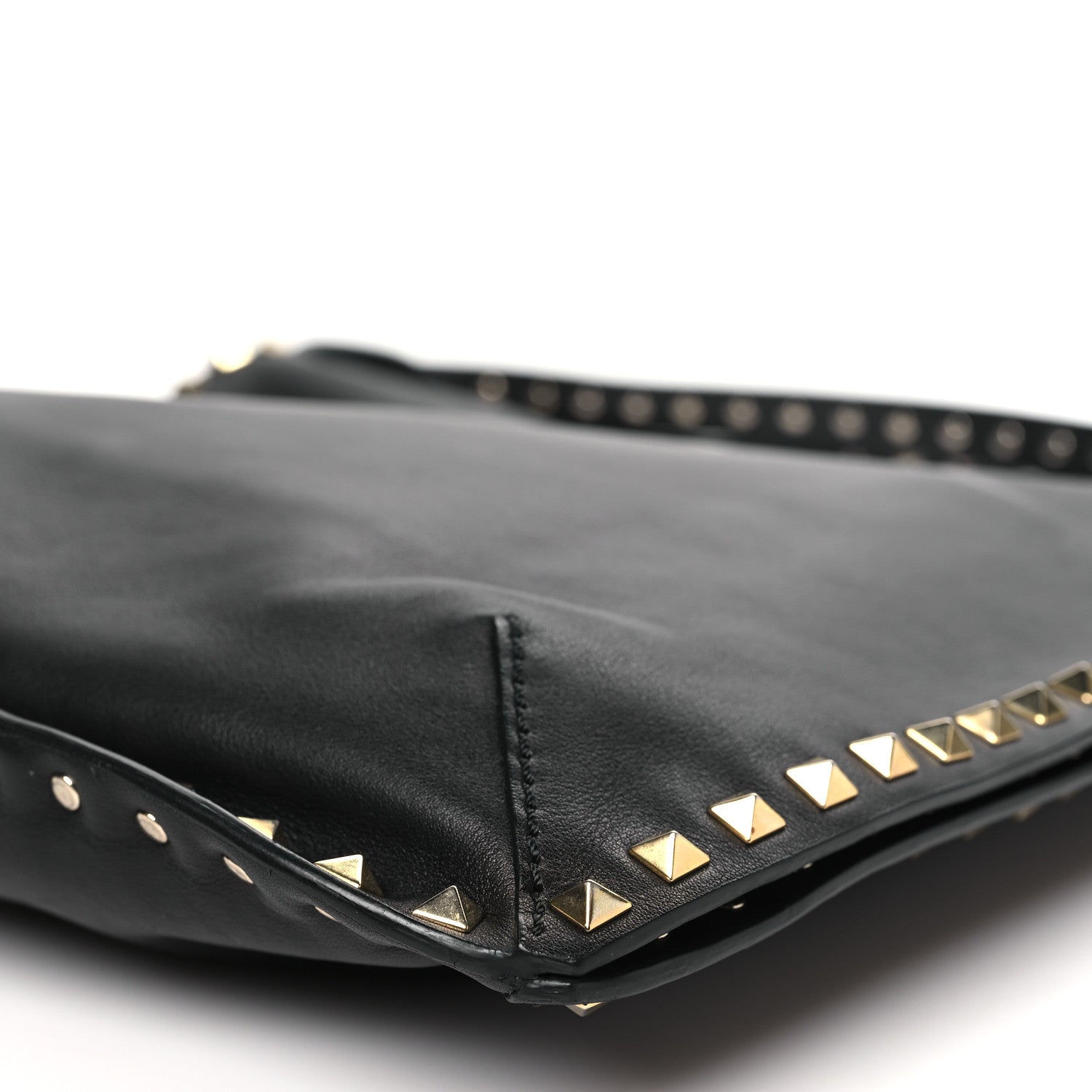 Valentino Garavani Vitello Small Rockstud Hobo Black 9 of 10