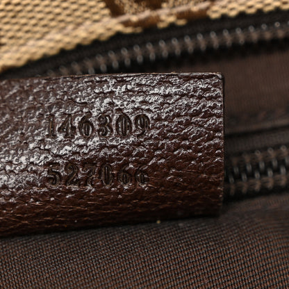 Gucci Monogram Web Small Flat Messenger Bag Brown 7 of 13