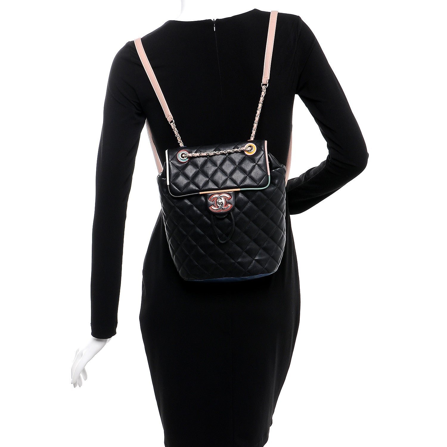 Chanel Lambskin Quilted Large Cuba Urban Spirit Backpack Black 2 of 9