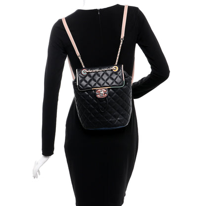 Chanel Lambskin Quilted Large Cuba Urban Spirit Backpack Black 2 of 9