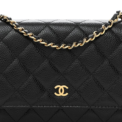 Chanel Caviar Quilted Wallet on Chain WOC Black 7 of 9