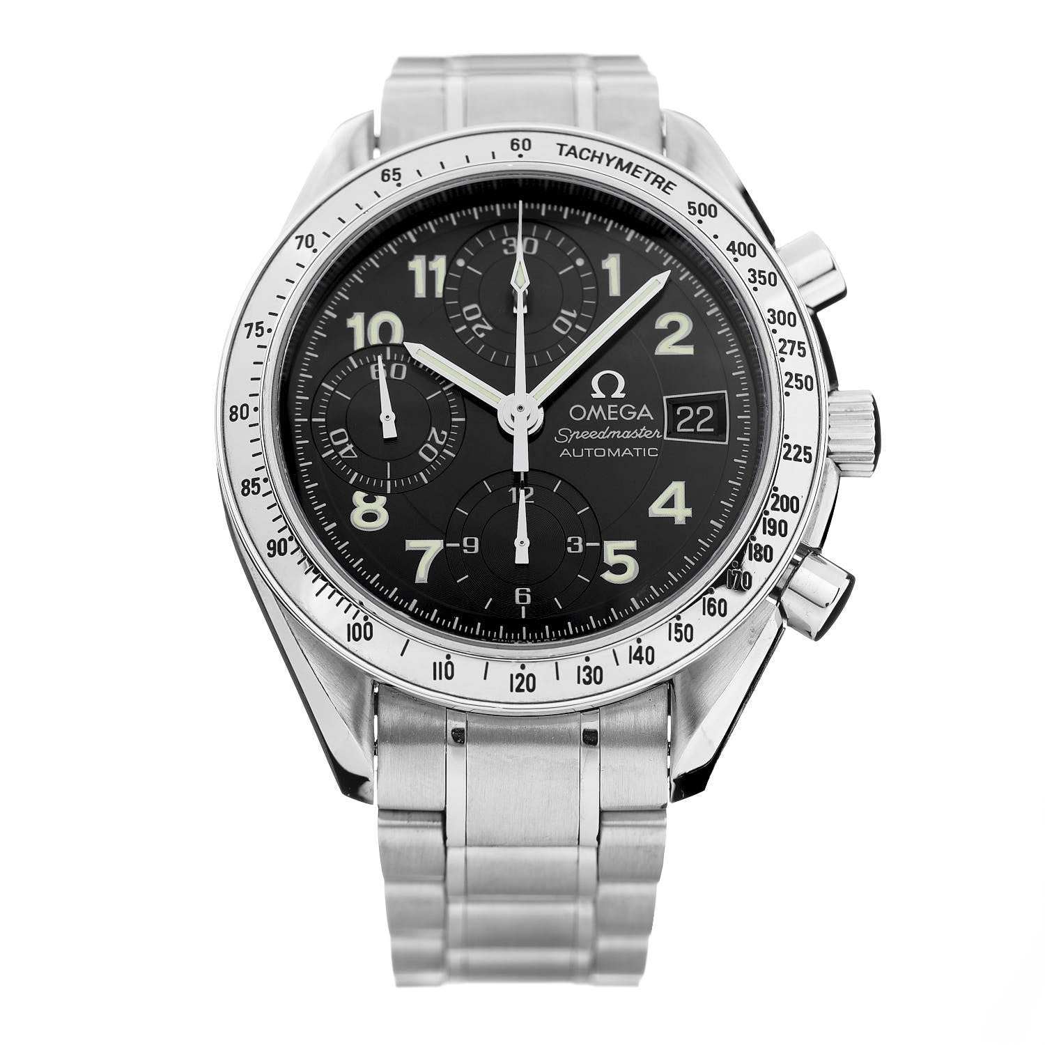 Omega Stainless Steel 39mm Speedmaster Chronograph Automatic Watch Black 3513.52 1 of 6