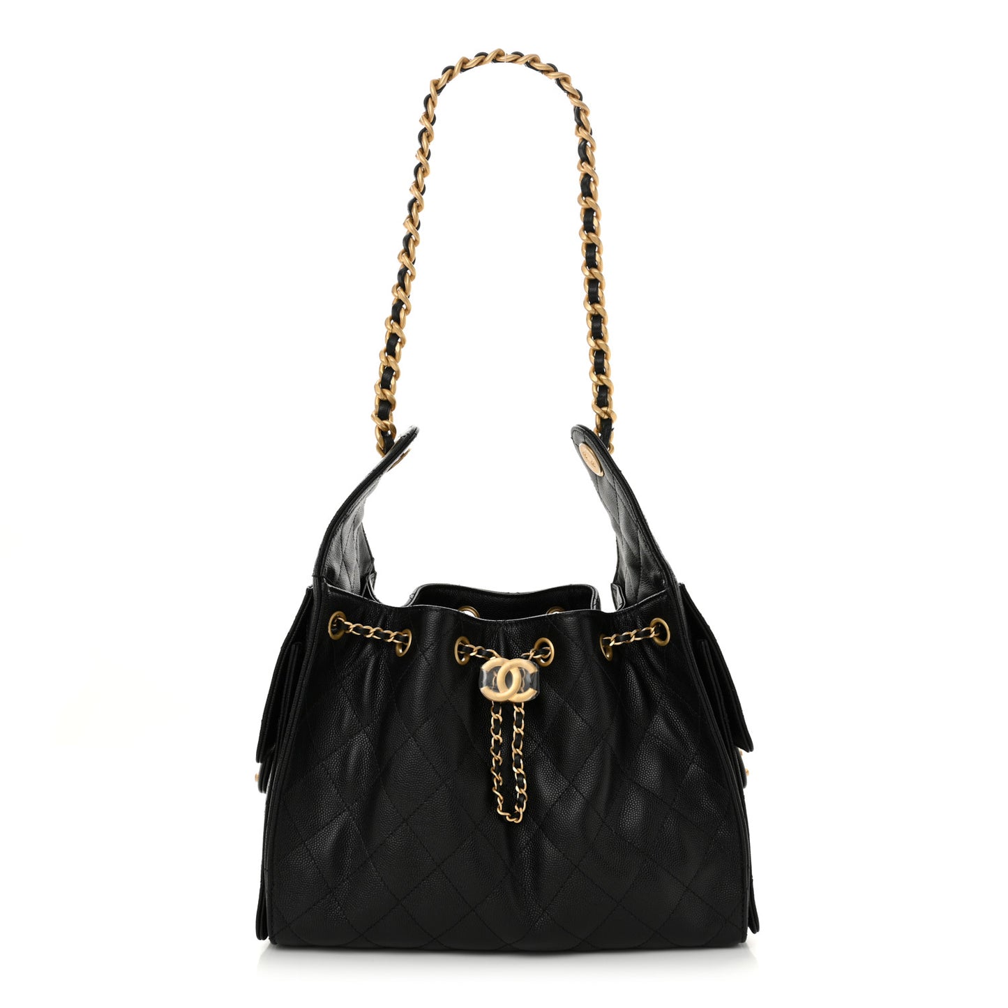 Caviar Quilted Small Chanel 25 Handbag Black
