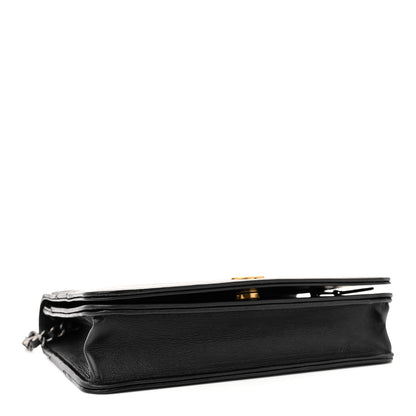 Chanel Aged Calfskin Quilted Gabrielle Wallet On Chain WOC Black 4 of 11