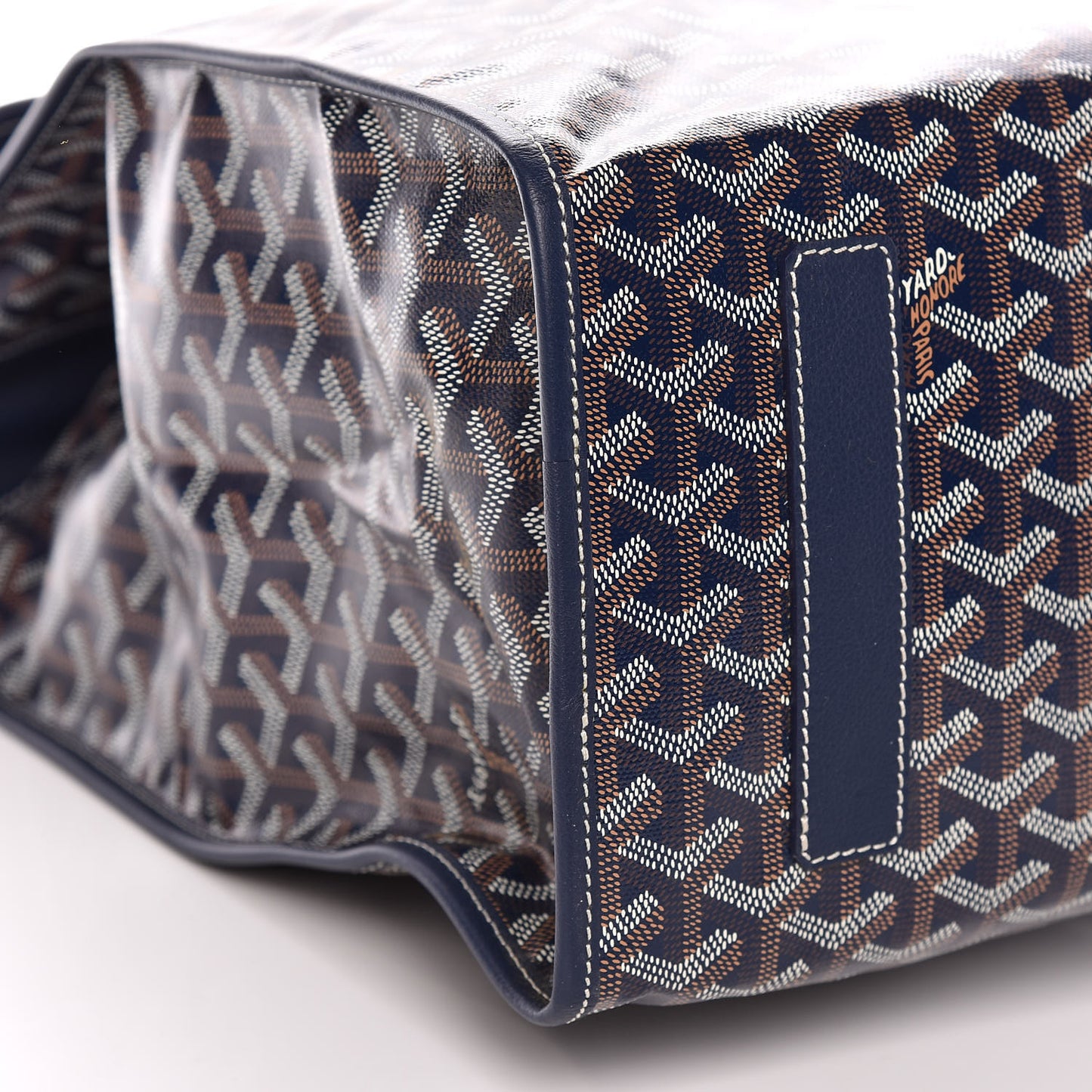 Goyardine Saint Leger Soft Briefcase Backpack Navy