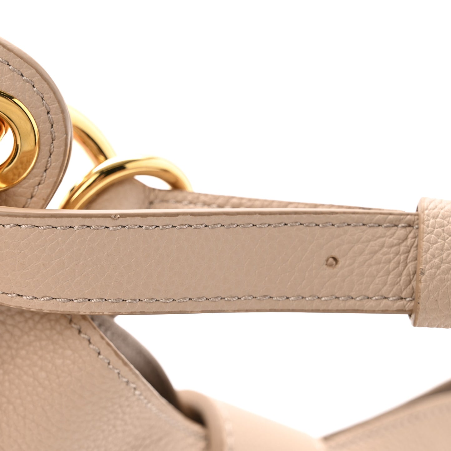 Grain Calfskin Small Tara Crossbody Beige
