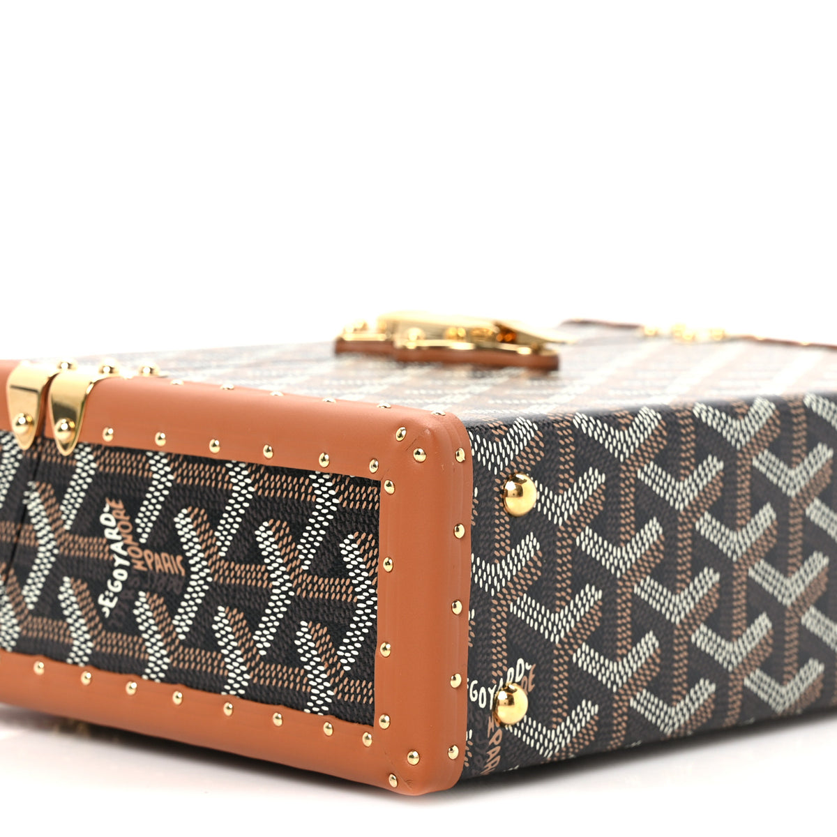 Goyard Goyardine Cassette Trunk Bag Black Gold 9 of 11