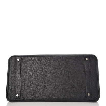 Hermes Taurillon Clemence Birkin 40 Black 6 of 36