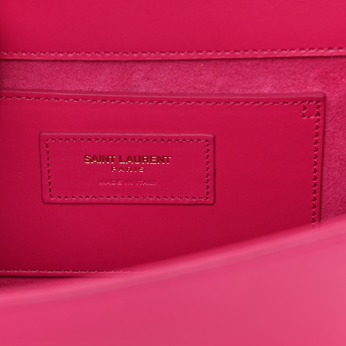 Smooth Calfskin Medium Classic Monogram Kate Tassel Satchel Fuchsia