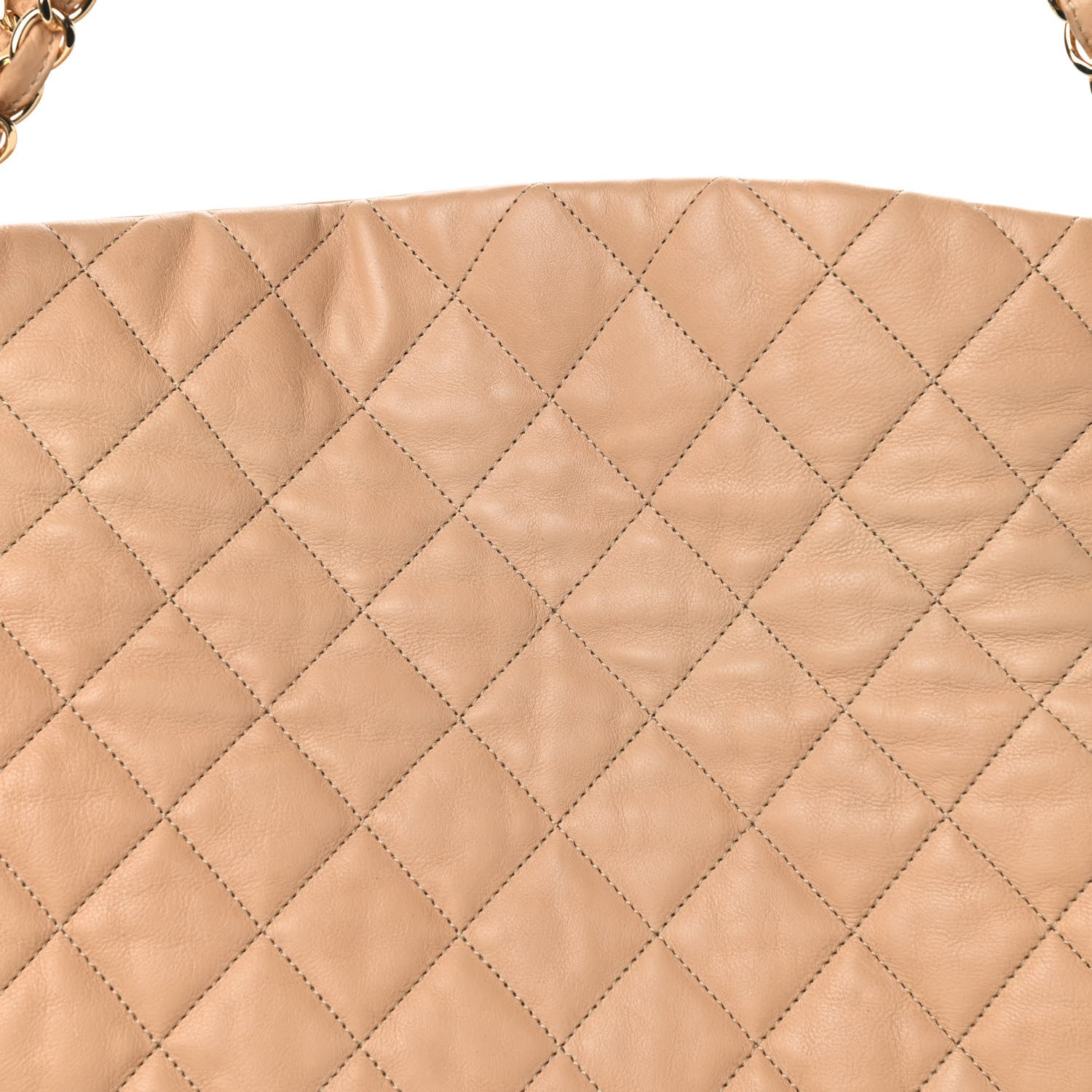 Chanel Calfskin Quilted Large Chain Me Hobo Beige 8 of 10