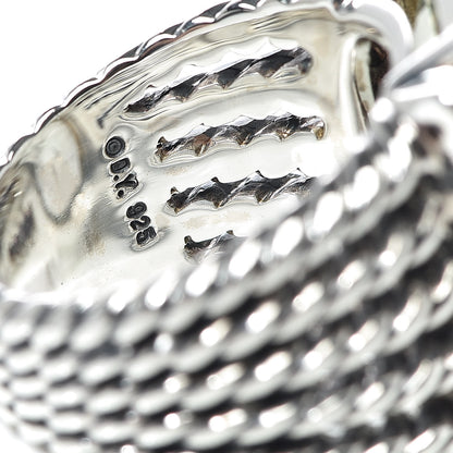 David Yurman Sterling Silver Diamond Prasiolite 20mm Wheaton Ring 52 6 5 of 5