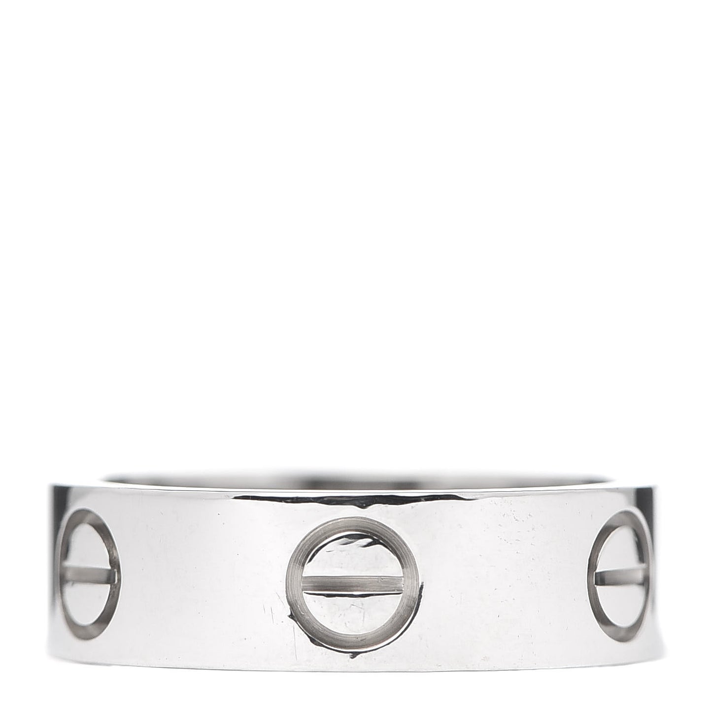 18K White Gold 5.5mm LOVE Ring 52 6