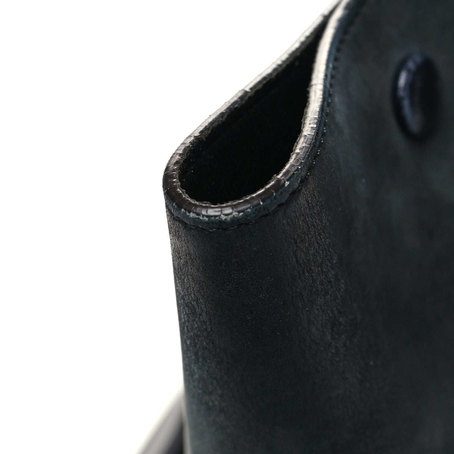 Celine Nubuck Crocodile Embossed Medium Trapeze Navy 16 of 16