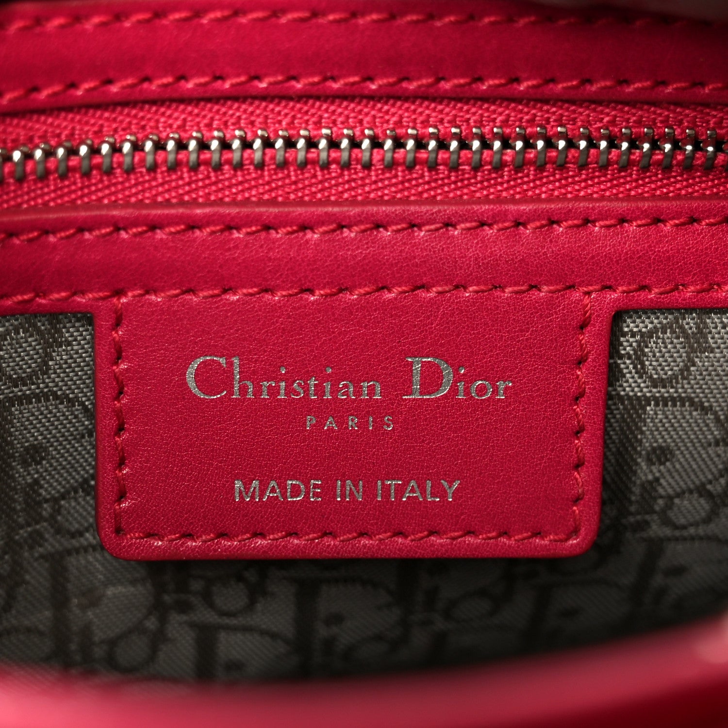 Christian Dior Lambskin Cannage Bow Medium Lady Dior Fuchsia 6 of 10