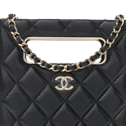 Chanel Caviar Quilted Evening Box Bag Black 8 of 11