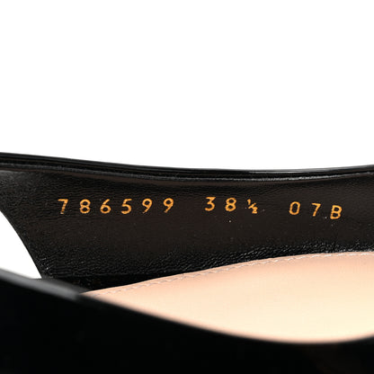 Gucci Patent Signoria Ballet Slingback Ballet Flat 38.5 Black 10 of 12