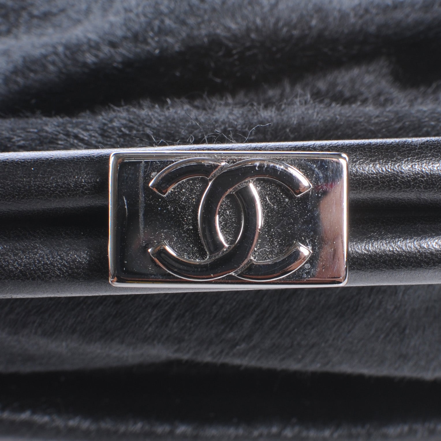 Chanel Pony Hair Small Sharpei Frame Tote Black 8 of 8