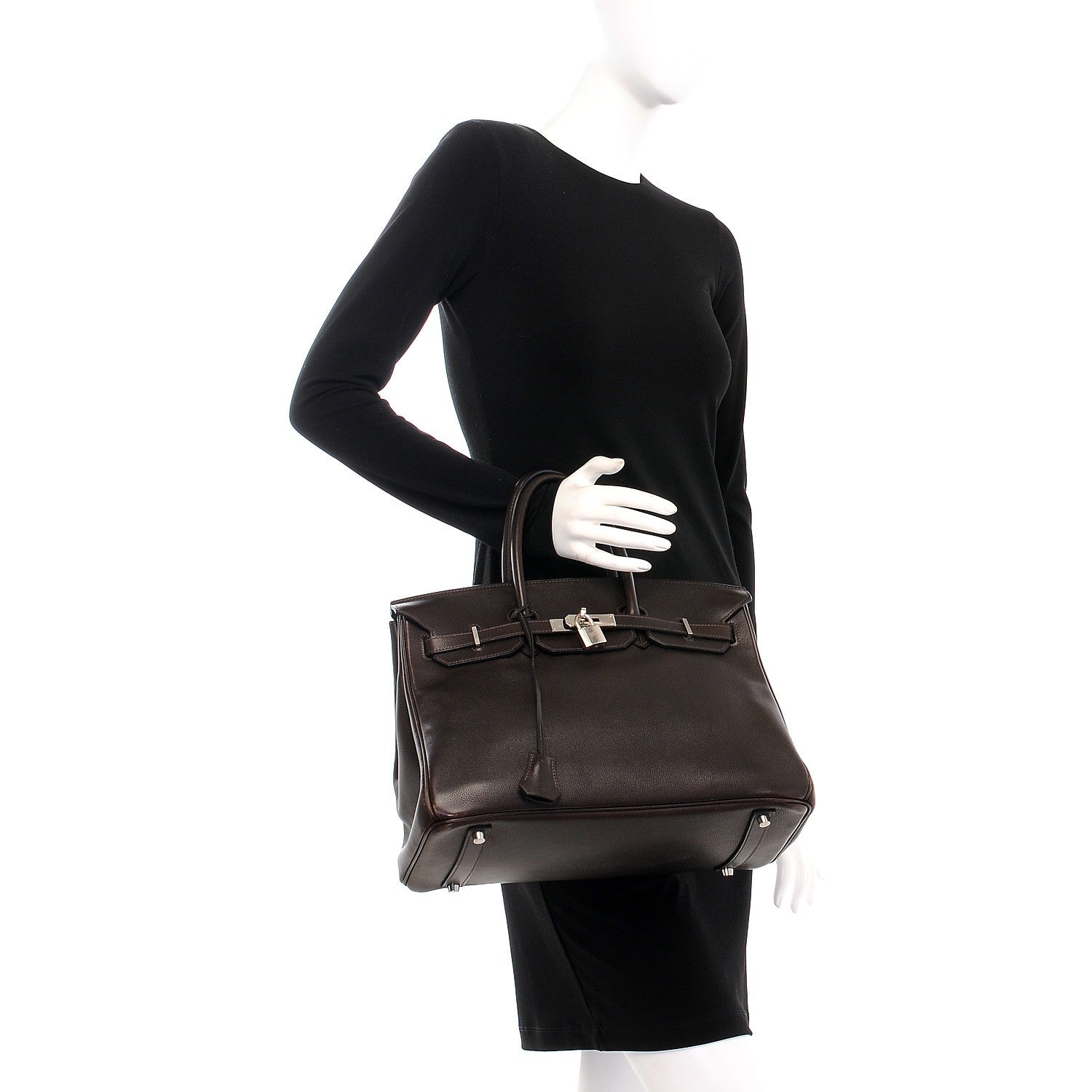 FASHIONPHILE HERMESEvergrainBirkin35Chocolate 2 of 2