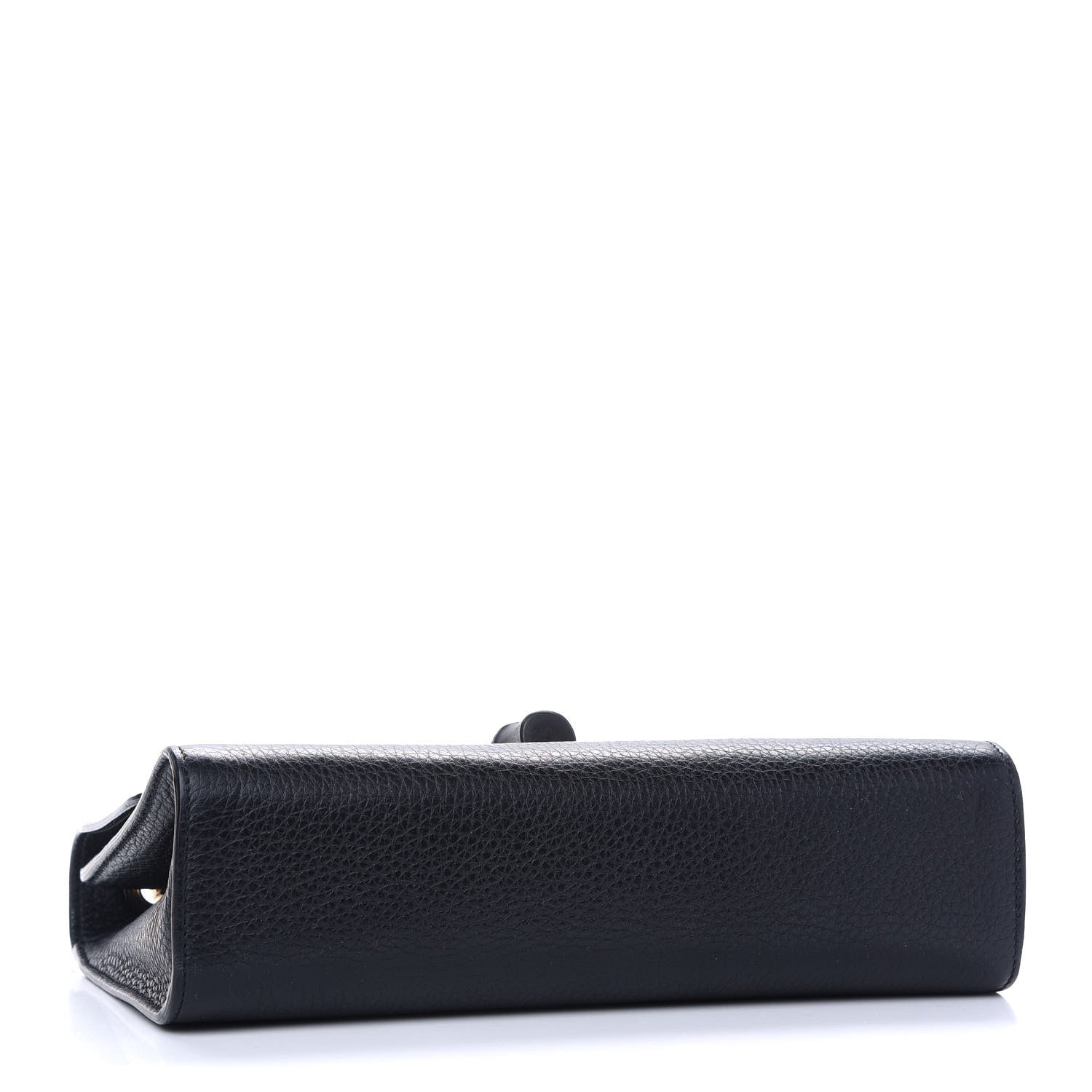Gucci Pebbled Calfskin Medium Miss Bamboo Shoulder Bag Black 3 of 8