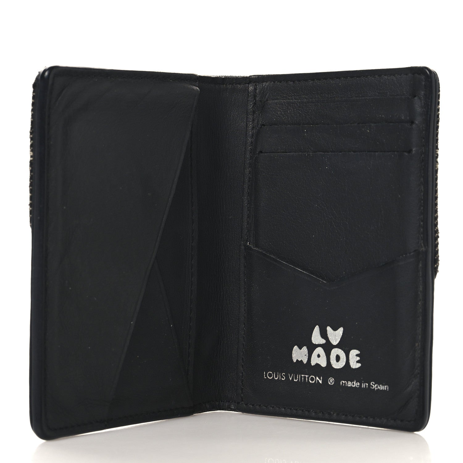 Louis Vuitton X NIGO Taurillon Monogram Denim Drip Pocket Organizer Black 5 of 6