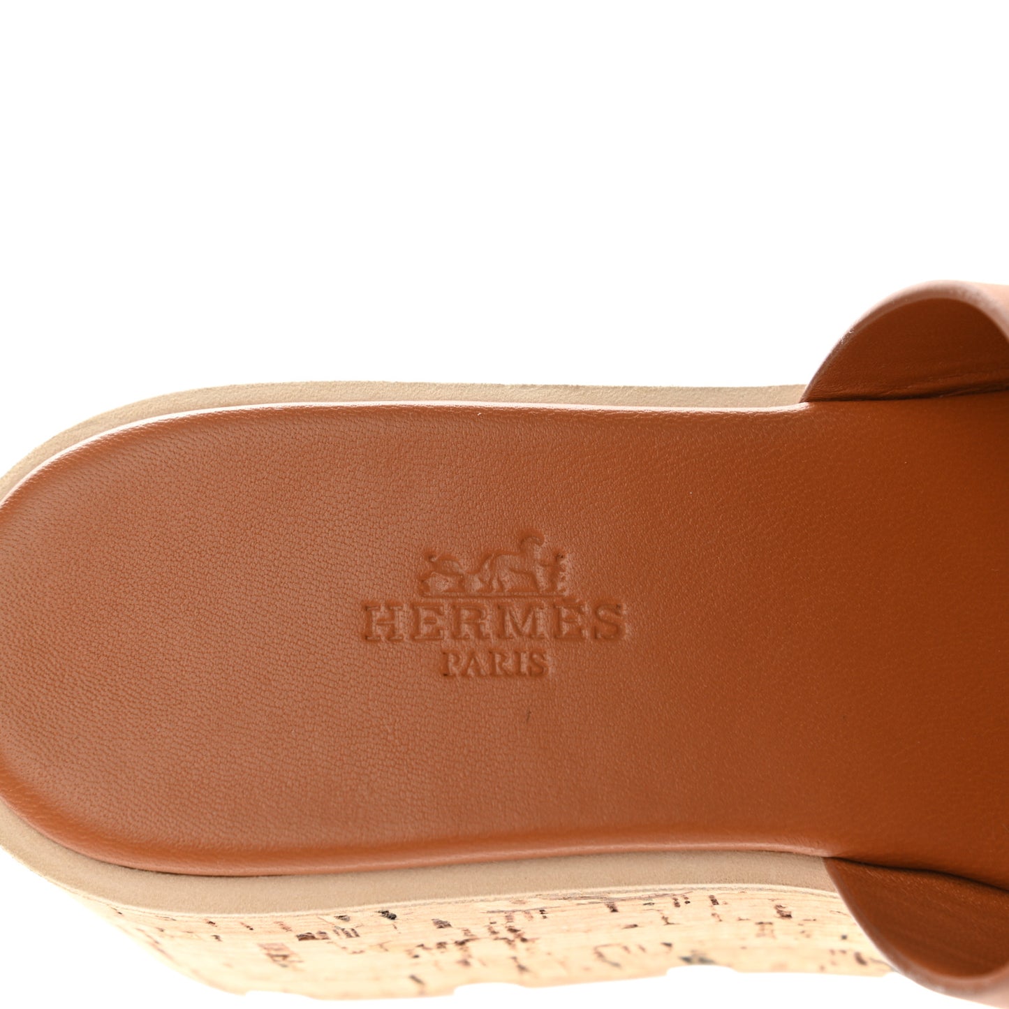 Calfskin Cork Eze 30 Sandals 36 Marron Glaise