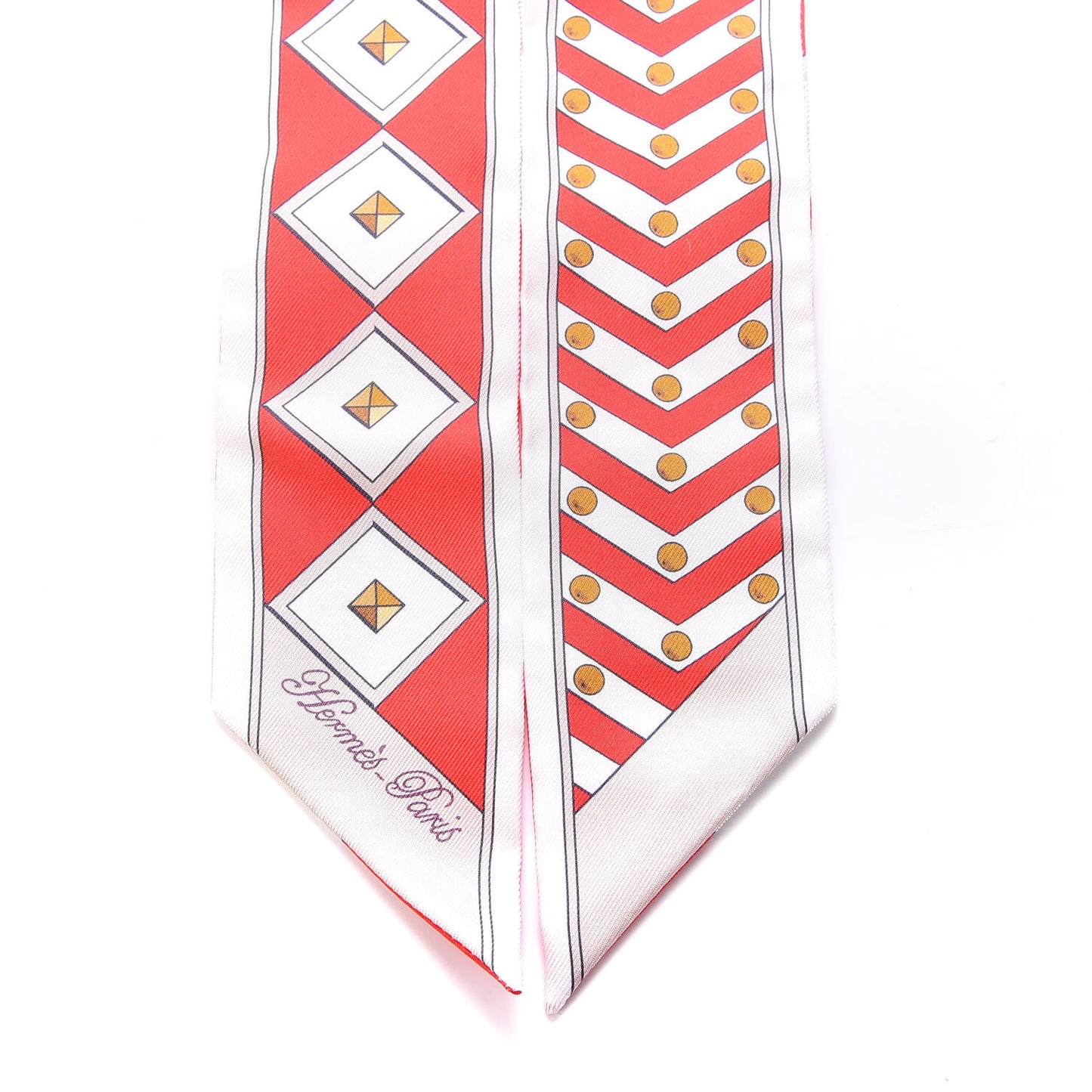 Silk Colliers Et Chiens Twilly Rouge White Mastic